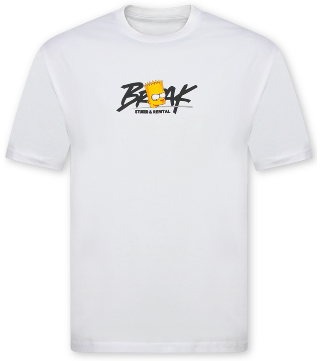 True Rise  Oversized Herren-T-Shirt – Bedrucktes Herren-T-Shirt – Lustige Herren-T-Shirts – Lustiges Simpsons-Shirt – 1991 – Weiß