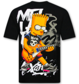 True Rise Herrenhemd – Bedrucktes Herren-T-Shirt – Lustige Herren-T-Shirts – Lustiges Simpsons-Shirt – 1991 – Schwarz