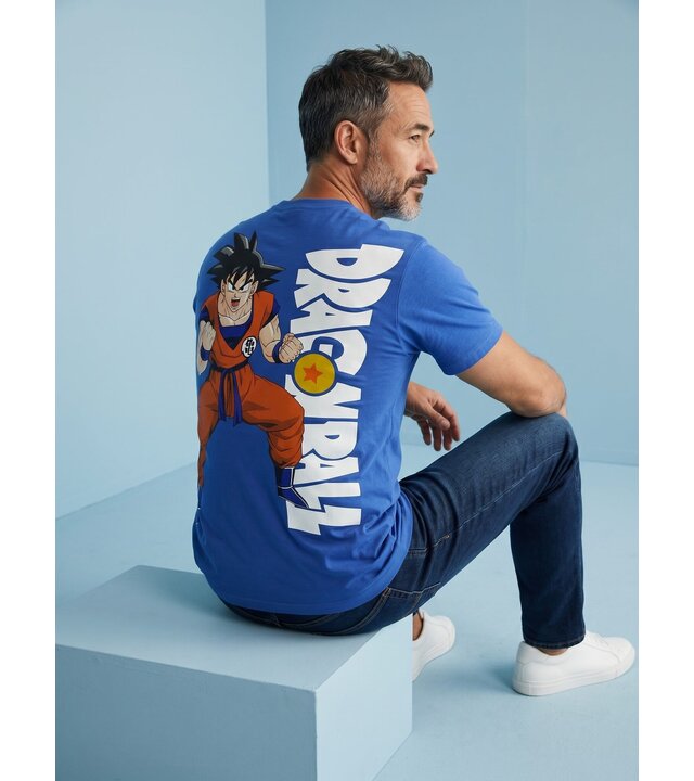True Rise Herren-T-Shirt mit Aufdruck – Lustiges Herren-T-Shirt – Oversize-Herren-T-Shirt – Dragon Ball – 1969 – Blau