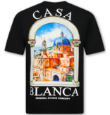True Rise Herren-T-Shirt – Casablanca Oversized Herren-T-Shirt – Herren-T-Shirt mit Aufdruck – 1988 – Schwarz