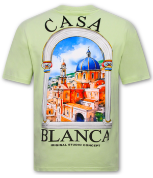 True Rise Herrenhemd – Casablanca Oversized Herren-T-Shirt – Herren-T-Shirt mit Aufdruck – 1988 – Grün