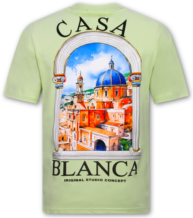 True Rise Herrenhemd – Casablanca Oversized Herren-T-Shirt – Herren-T-Shirt mit Aufdruck – 1988 – Grün