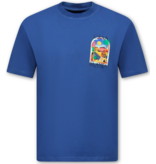 True Rise Casablanca Herrenhemden – Herren-T-Shirt mit Aufdruck – Herren-T-Shirt mit Aufdruck – 1989 – Blau