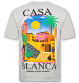 True Rise Herren-T-Shirt – Casablanca Herren-T-Shirt mit Aufdruck – Herren-T-Shirt mit Aufdruck – 1989 – Grau