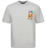 True Rise Herren-T-Shirt – Casablanca Herren-T-Shirt mit Aufdruck – Herren-T-Shirt mit Aufdruck – 1989 – Grau