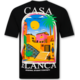 Herren-T-Shirt – Casablanca Herren-T-Shirt mit Aufdruck – Herren-T-Shirt mit Aufdruck – 1989 – Schwarz