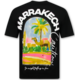Oversized Herren-T-Shirt – Marrakech Herren-T-Shirt mit Aufdruck – Schwarz