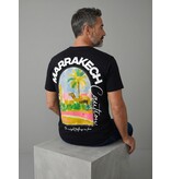 True Rise Oversized Herren-T-Shirt – Marrakech Herren-T-Shirt mit Aufdruck – Schwarz