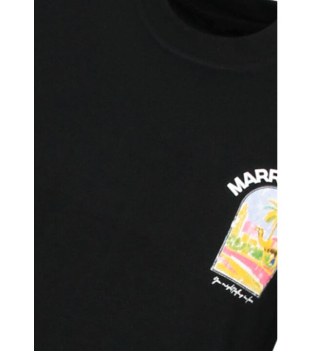 True Rise Oversized Herren-T-Shirt – Marrakech Herren-T-Shirt mit Aufdruck – Schwarz