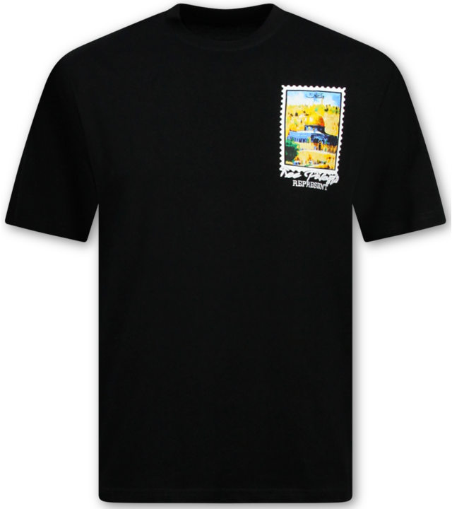 True Rise Palästina-T-Shirt – Herren-T-Shirt mit Aufdruck – Größe 190 – Schwarz