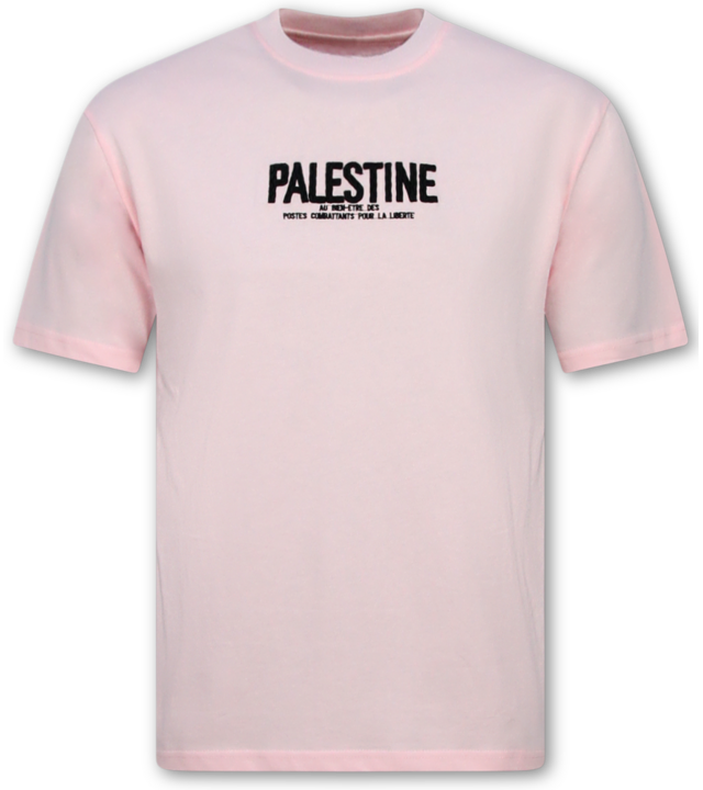 True Rise Kostenloses Palästina-T-Shirt – Oversize-Herren-T-Shirt – Bedrucktes Herren-T-Shirt – Größe 183 – Pink