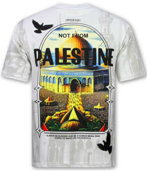 True Rise Kostenloses Palästina-Oversize-Herren-T-Shirt – Herren-T-Shirt mit Aufdruck – Größe 185 – Weiß