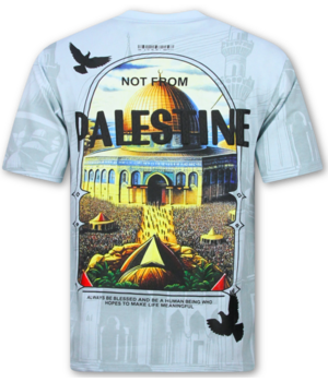True Rise Palästina Herren-T-Shirt – Herren-T-Shirt mit Aufdruck – Größe 185 – Blau