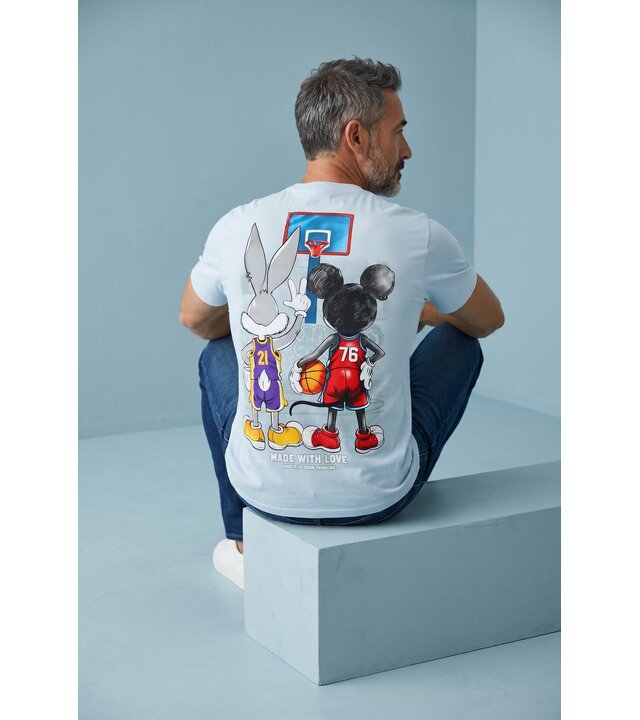 True Rise Lustiges Shirt – Oversized Herren-T-Shirt – Lustige Herren-T-Shirts – Bedrucktes Herren-T-Shirt – 303 – Blau