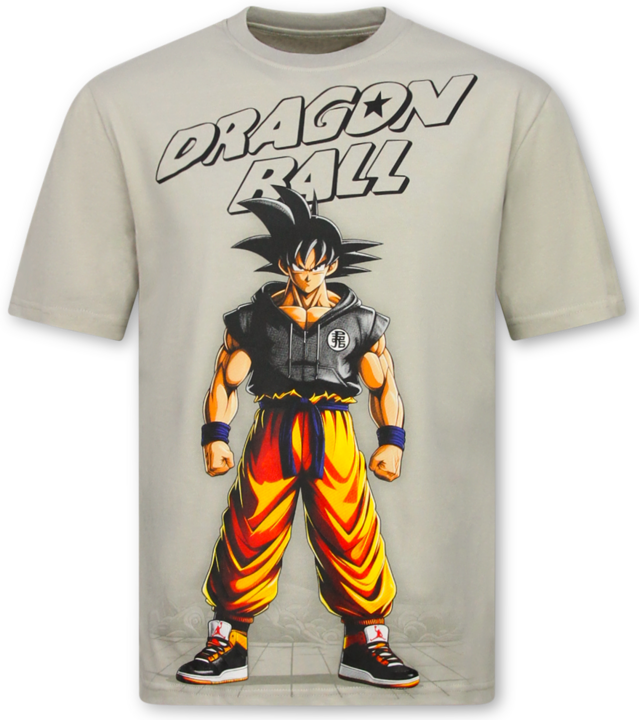True Rise Dragon Ball Z Shirt – Lustiges Herren-T-Shirt – Oversized Herren-T-Shirt – 312 – Grau
