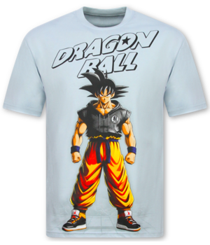 True Rise Dragon Ball Z Herren-Shirt – Oversized-T-Shirt für Herren – Lustiges T-Shirt für Herren – 312 – Blau