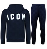 True Rise ICON Trainingsanzug für Herren – Herren-Trainingsanzug – Herren-Jogginganzug – Jogginganzug für Erwachsene – 5837 – Dunkelblau