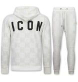 True Rise ICON Herren-Trainingsanzug – Herren-Twinset-Trainingsanzug – Jogginganzug für Erwachsene – 5837 – Weiß