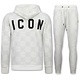 ICON Herren-Trainingsanzug – Herren-Twinset-Trainingsanzug – Jogginganzug für Erwachsene – 5837 – Weiß