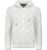 True Rise ICON Herren-Trainingsanzug – Herren-Twinset-Trainingsanzug – Jogginganzug für Erwachsene – 5837 – Weiß