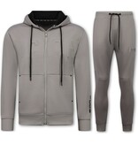 True Rise ICON Herren-Jogginganzug – Trainingsanzug für Erwachsene – Herren-Loungewear – Herren-Trainingsanzug – 6153 – Grau