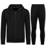 True Rise Herren-Trainingsanzüge – ICON Herren-Jogginganzug für Erwachsene – Herren-Loungewear – Herren-Trainingsanzug – 6153 – Schwarz