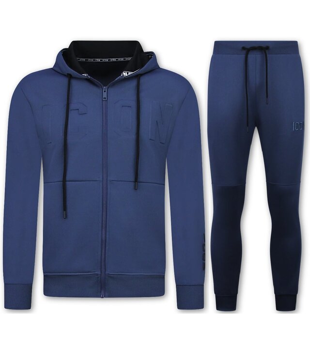 True Rise ICON Herren-Jogginganzug – Herren-Trainingsanzüge – Herren-Loungewear – Trainingsanzug – 6153 – Blau