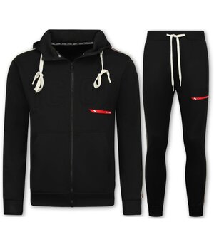 True Rise ICON Trainingsanzug für Herren – Jogginganzug für Herren – Loungewear für Herren – Trainingsanzug – 6157 – Schwarz