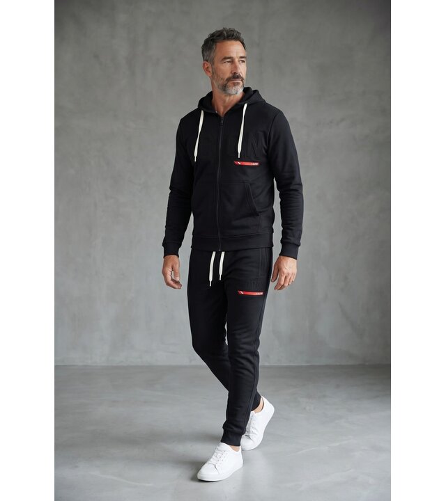 True Rise ICON Trainingsanzug für Herren – Jogginganzug für Herren – Loungewear für Herren – Trainingsanzug – 6157 – Schwarz