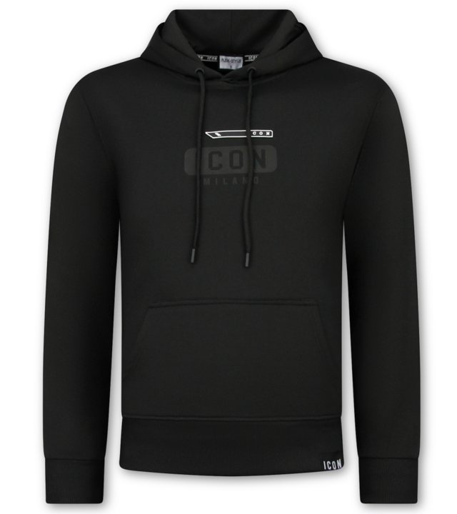 True Rise ICON Hoodie Herren-Jogginganzug – Herren-Trainingsanzug – Herren-Loungewear für Erwachsene – 6152 – Schwarz