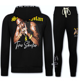 True Rise Tupac Kleidung – Herren-Jogginganzug 2Pac – Tupac Herren-Trainingsanzüge – 3389 – Schwarz
