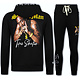 Tupac Kleidung – Herren-Jogginganzug 2Pac – Tupac Herren-Trainingsanzüge – 3389 – Schwarz