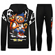 ICON Zweiteiler-Set – Herren-Trainingsanzug für Erwachsene – Herren-Jogginganzug – Herren-Loungewear – 088 – Schwarz