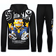 Zweiteiliges Set – Simpsons-Trainingsanzug für Herren – Jogginganzug für Herren – Loungewear für Herren – 089 – Schwarz