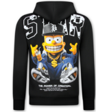 True Rise  Zweiteiliges Set – Simpsons-Trainingsanzug für Herren – Jogginganzug für Herren – Loungewear für Herren – 089 – Schwarz