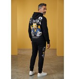 True Rise  Zweiteiliges Set – Simpsons-Trainingsanzug für Herren – Jogginganzug für Herren – Loungewear für Herren – 089 – Schwarz