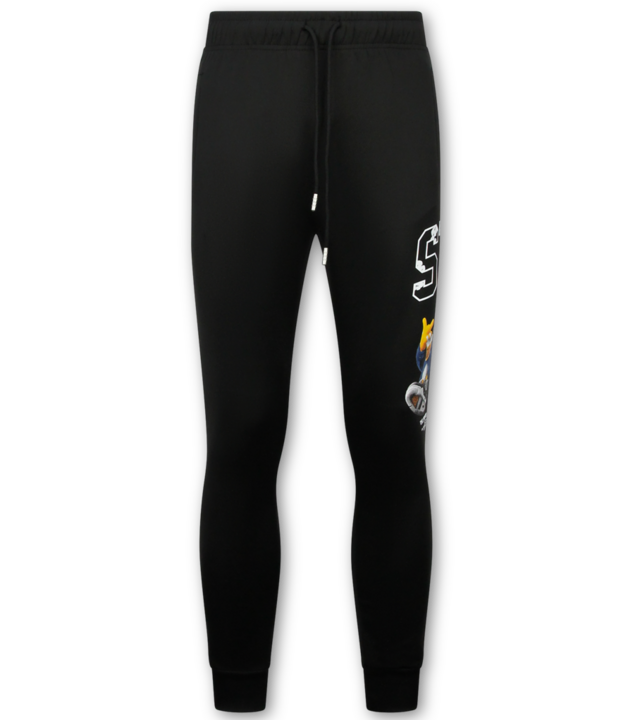 True Rise  Zweiteiliges Set – Simpsons-Trainingsanzug für Herren – Jogginganzug für Herren – Loungewear für Herren – 089 – Schwarz