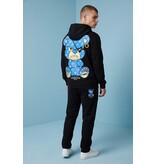 True Rise Herren-Trainingsanzug – Jogginganzug für Erwachsene – Teddybär-Loungewear für Herren – 6052 – Schwarz/Blau