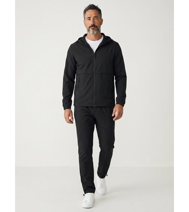 True Rise Tech Suit Sommer-Set Herren-Trainingsanzug – Dünner Herren-Trainingsanzug – Herren-Loungewear – 1050 – Schwarz