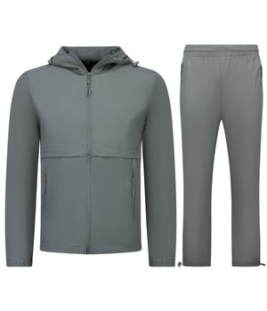 True Rise Dünner Herren-Funktionsanzug – Herren-Sommer-Trainingsanzug – Herren-Loungewear – 1050 – Grau