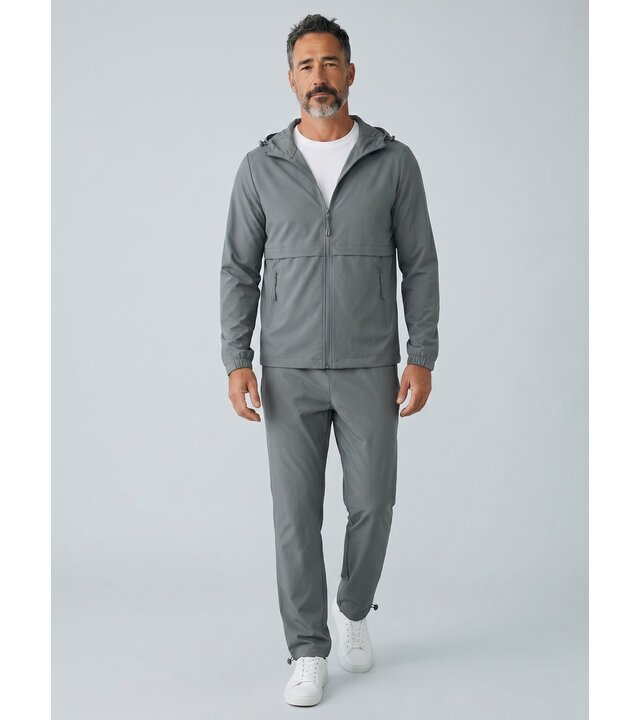 True Rise Dünner Herren-Funktionsanzug – Herren-Sommer-Trainingsanzug – Herren-Loungewear – 1050 – Grau