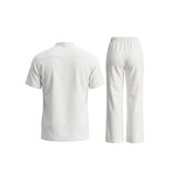 Enos Herren-Sommer-Set – Herren-Sommerhose – Hemd und Hose – Twinset – C211 – Weiß