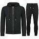 Lässiger Oversize-Trainingsanzug für Herren – Elegantes zweiteiliges Set – Jogginganzug für Erwachsene – 5853 – Schwarz