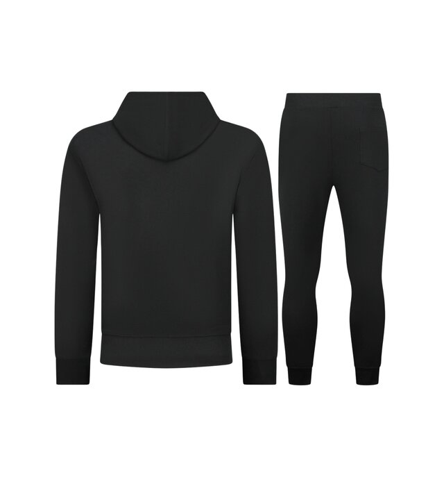Enos Lässiger Oversize-Trainingsanzug für Herren – Elegantes zweiteiliges Set – Jogginganzug für Erwachsene – 5853 – Schwarz