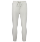 Enos Lässiger Herren-Jogginganzug in Übergröße – Herren-Trainingsanzug – Elegantes Zweiteiler-Set – 5853 – Weiß