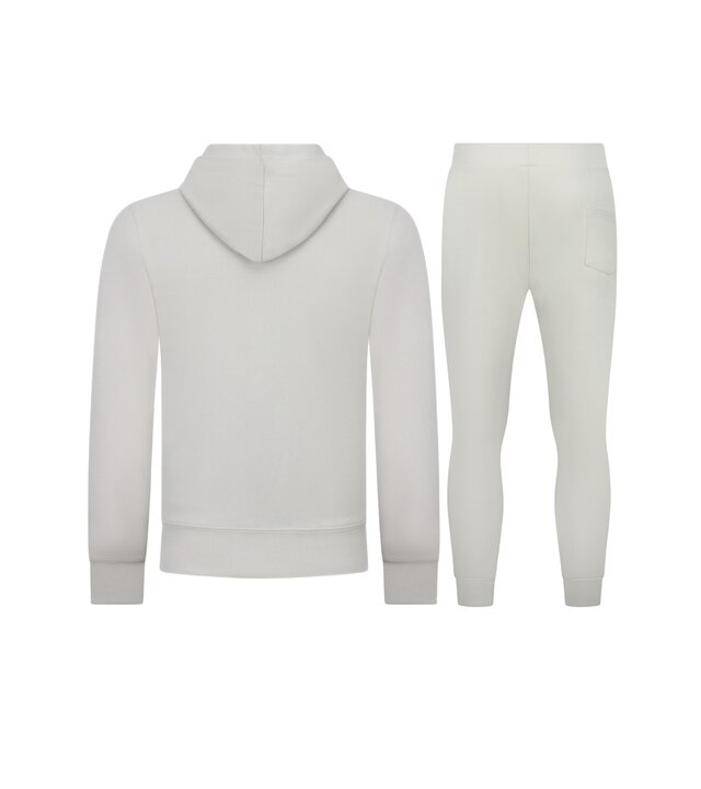 Enos Lässiger Herren-Jogginganzug in Übergröße – Herren-Trainingsanzug – Elegantes Zweiteiler-Set – 5853 – Weiß