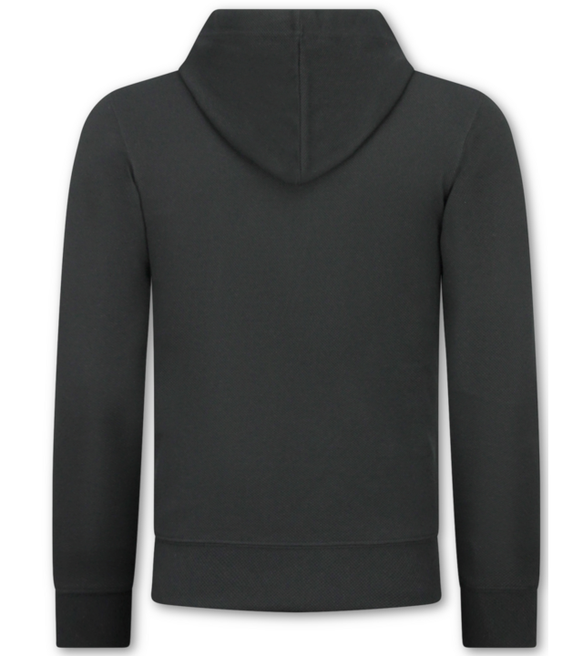 Enos Lässiger, gerippter Oversize-Trainingsanzug für Herren – Jogginganzug für Erwachsene – Elegantes zweiteiliges Set – 7920 – Schwarz