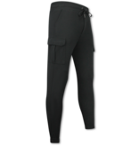 Enos Lässiger, gerippter Oversize-Trainingsanzug für Herren – Jogginganzug für Erwachsene – Elegantes zweiteiliges Set – 7920 – Schwarz