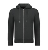 Enos Lässiger, gerippter Oversize-Trainingsanzug für Herren – Jogginganzug für Erwachsene – Elegantes zweiteiliges Set – 7920 – Schwarz