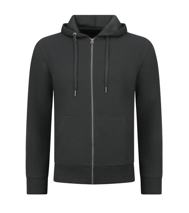 Enos Lässiger, gerippter Oversize-Trainingsanzug für Herren – Jogginganzug für Erwachsene – Elegantes zweiteiliges Set – 7920 – Schwarz